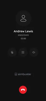 SimBuster active call controls for mute speaker keypad and audio
