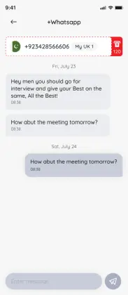 Compose and send an SMS from a SimBuster phone number