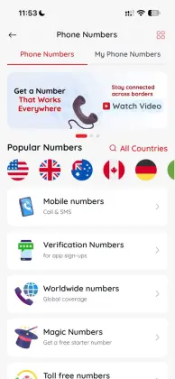 Get a second phone number in the SimBuster app
