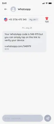 Receive an OTP or verification SMS on a supported SimBuster number