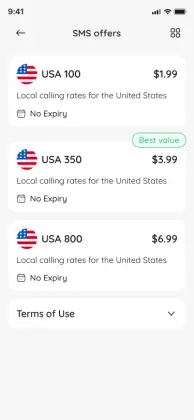 Buy country-based SMS Credits for SimBuster messaging